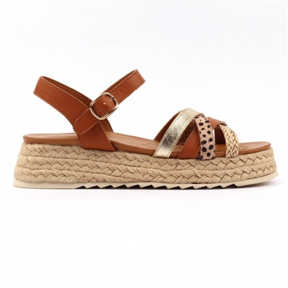 Lunar Flick Platform Tan Multicoloured Sandal