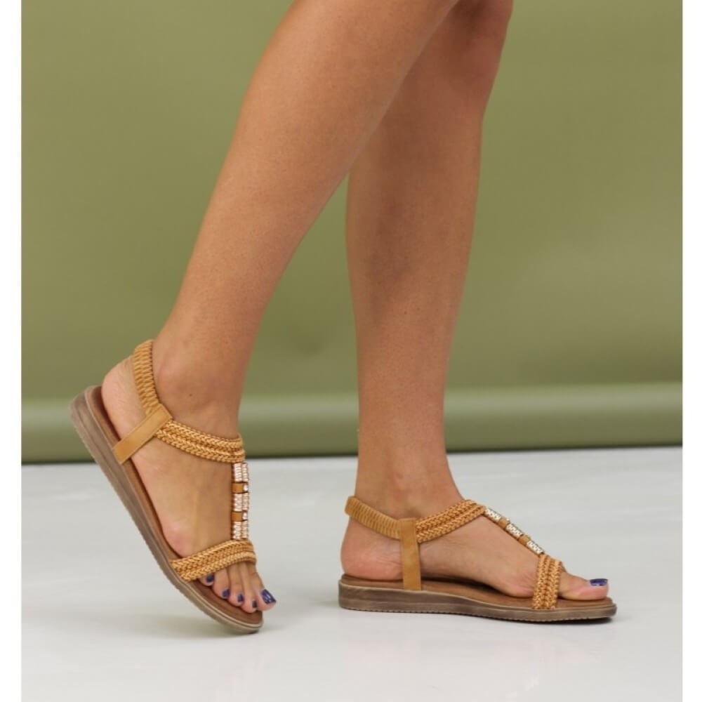 Lunar Portofino Sandals-CAMEL