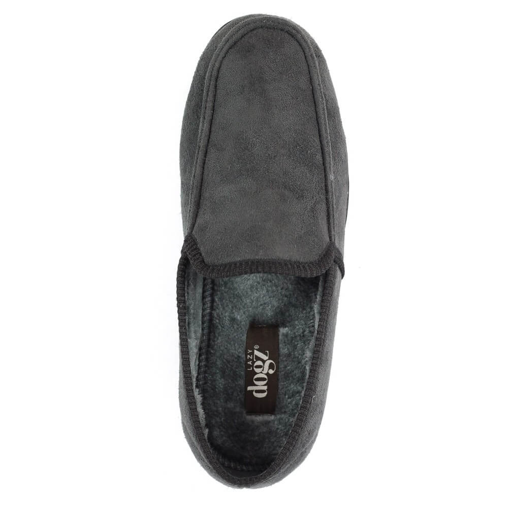 Grey Gents Slippers on a white background