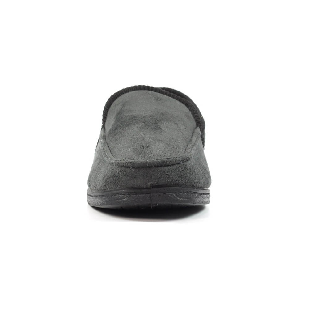 Grey Gents Slippers on a white background