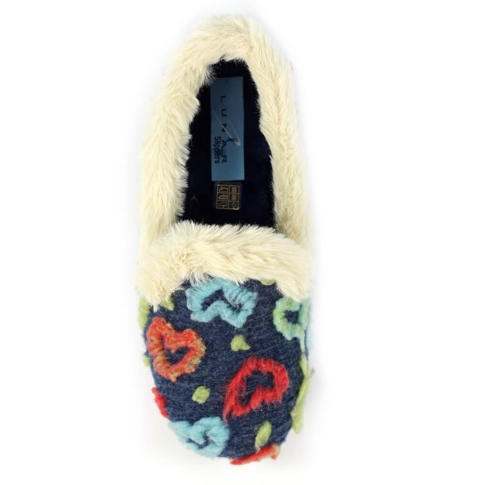 Lunar Truffle Hearts Slipper KLA230 Blue
