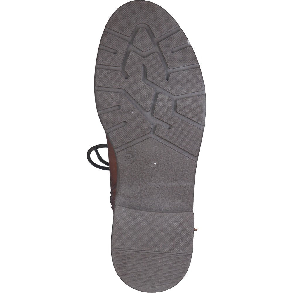 Marco Tozzi 2-25234 Leather Biker Boot-COGNAC