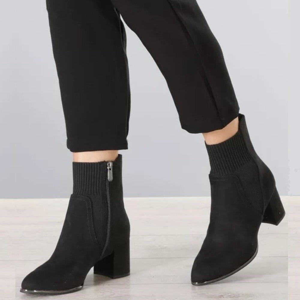 Marco Tozzi 2-25392 Vegan Sock Boot-BLACK