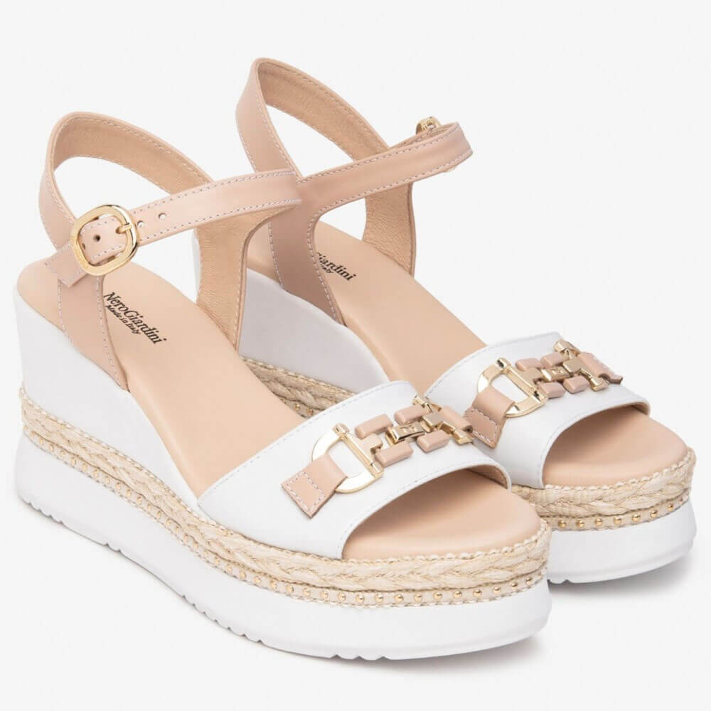 NeroGiardini Wedge Leather Sandals E513552D