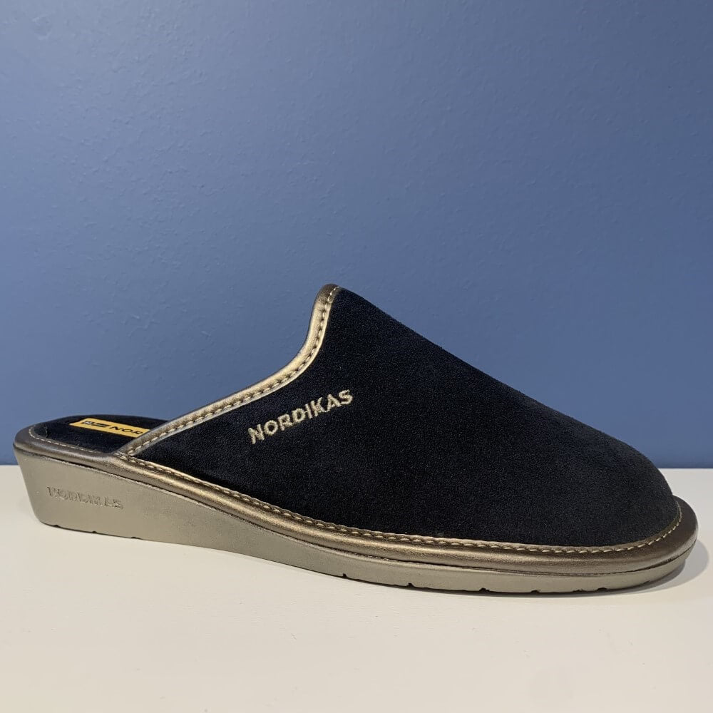 Nordikas 347/O Suede Slippers-NAVY