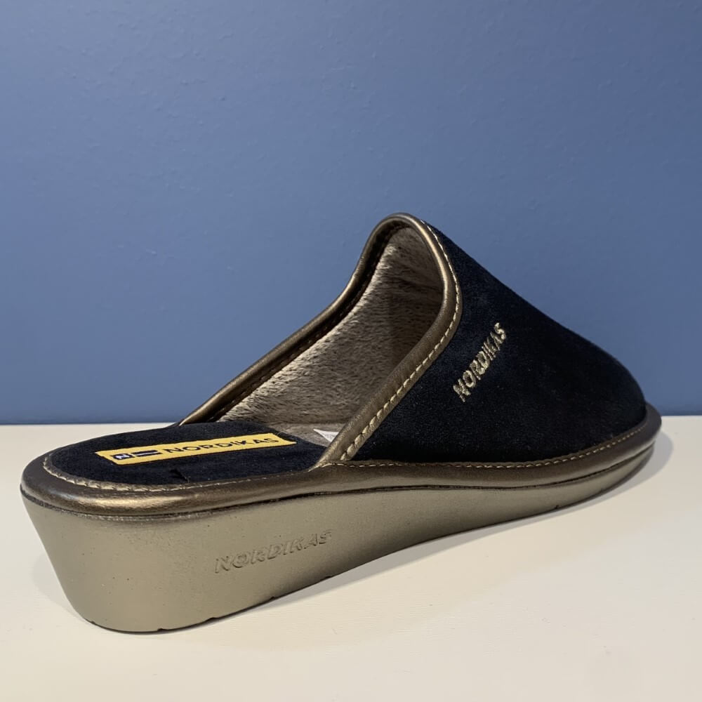 Nordikas 347/O Suede Slippers-NAVY