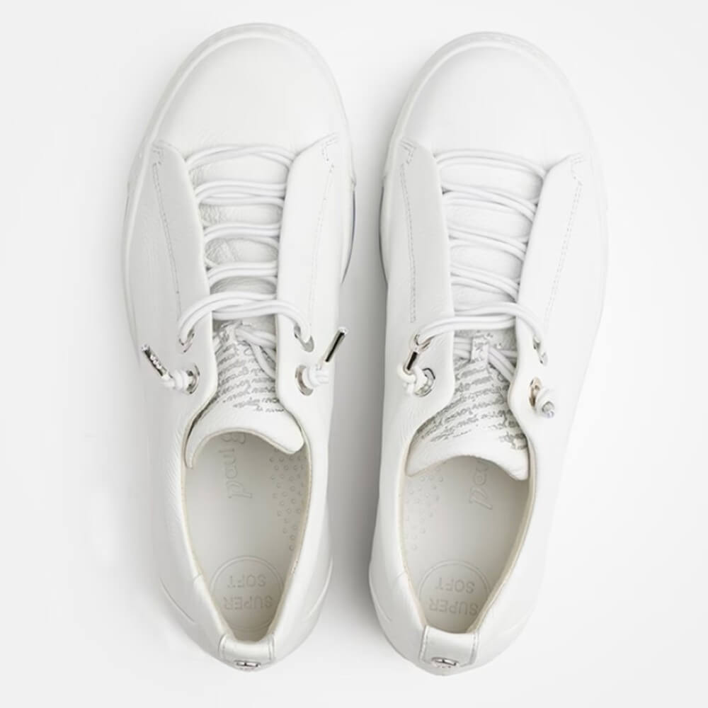 paul green 5017 white red blue platform leather sneakers