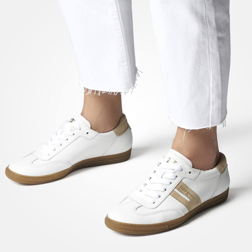 Paul Green 5350 Super Soft Trainers-WHITE