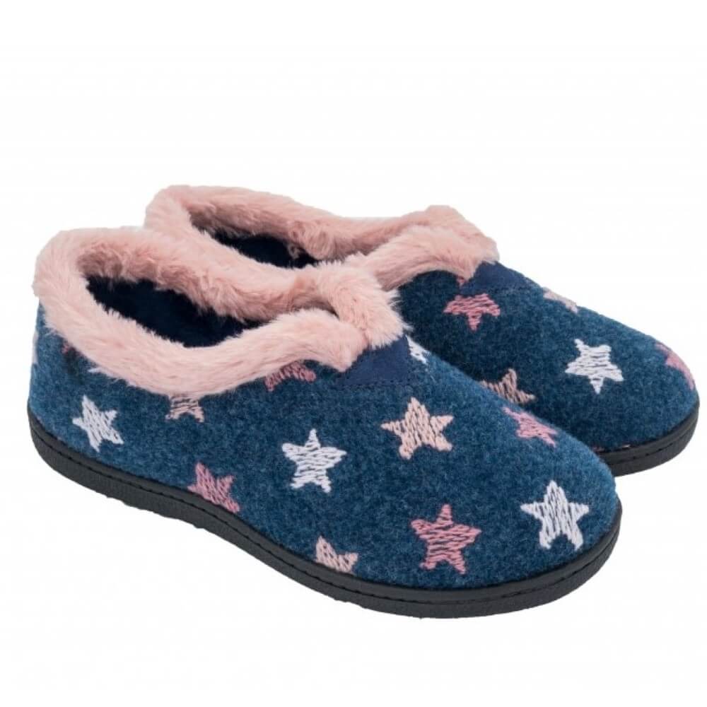 Roal R12297 Stars PumaFlex Slipper-NAVY