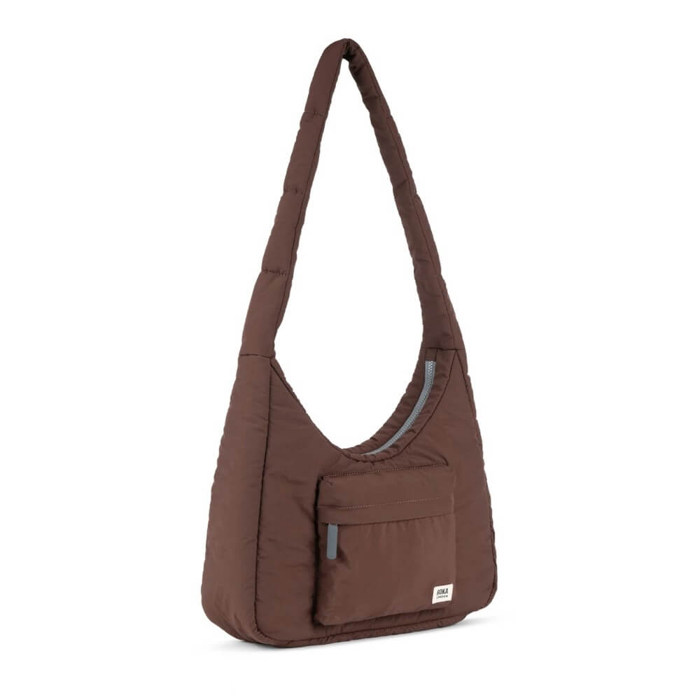 Roka Belsize Medium Puffy Shoulder Bag Chocolate Brown