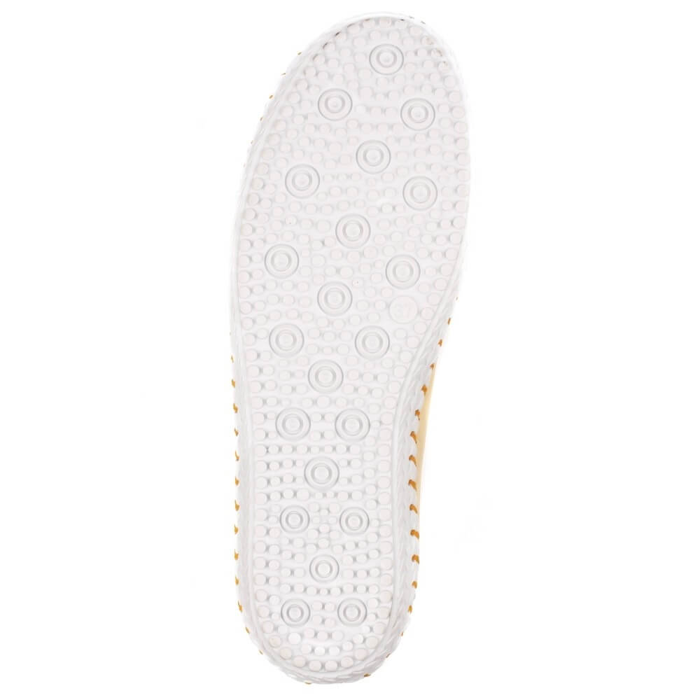 Lunar St. Ives Leather Plimsole Lemon