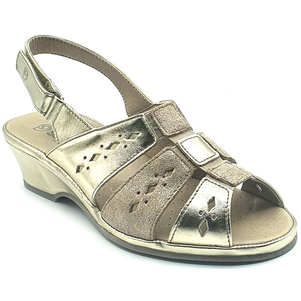 Suave Catania Wedge Sandal-GOLD