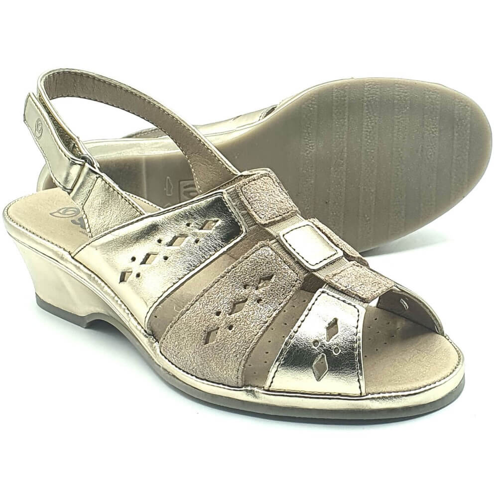 Suave Catania Wedge Sandal-GOLD
