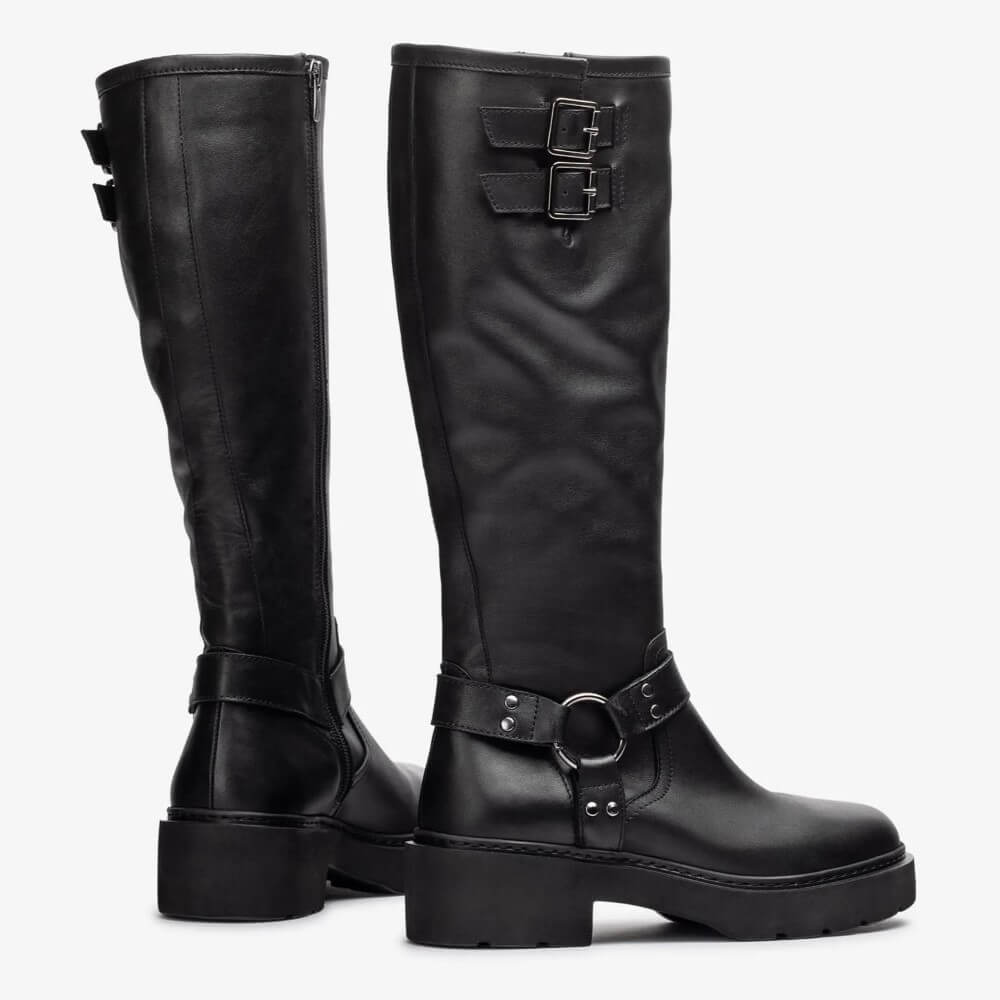Unisa JECIS Knee High Boot-BLACK