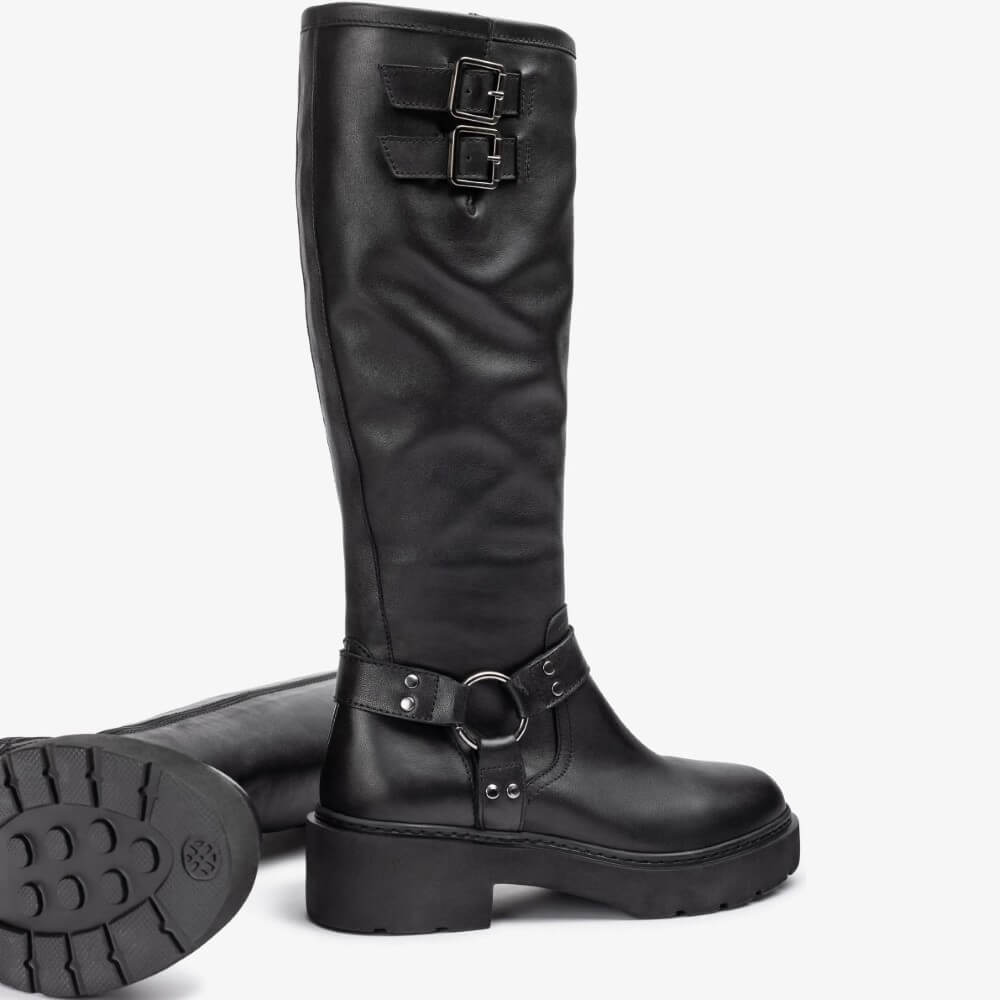 Unisa JECIS Knee High Boot-BLACK