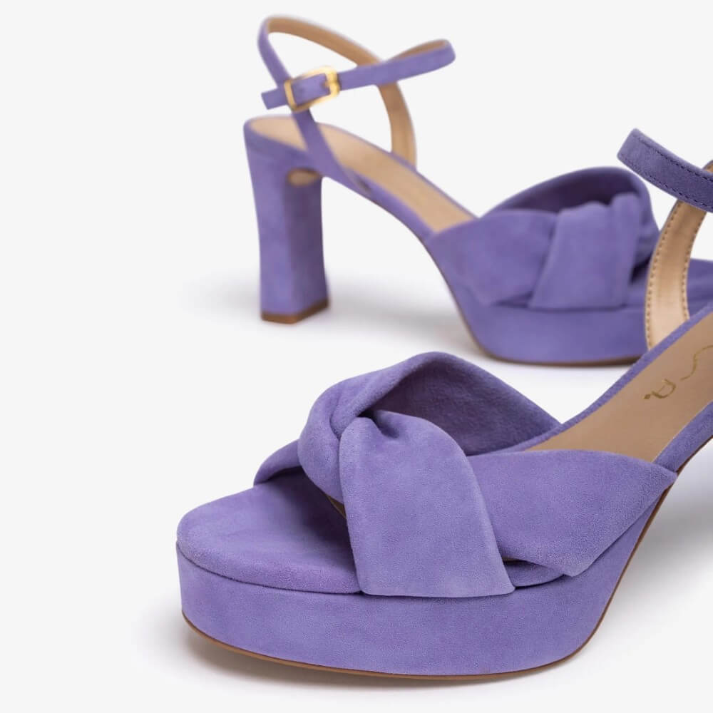 Unisa ONOA Platform Suede Leather Sandal-LILAC