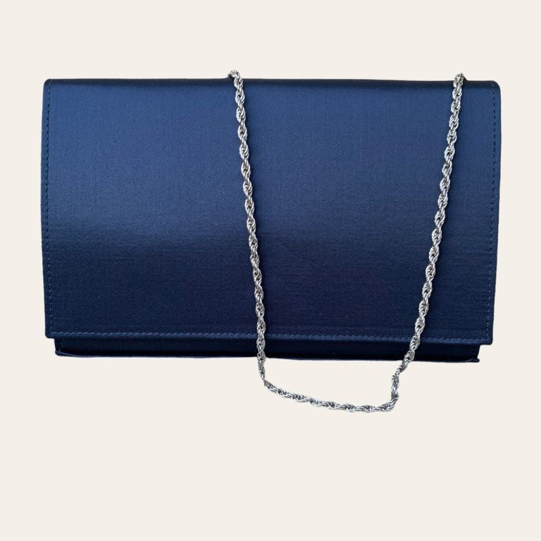 Metallic blue hotsell clutch bag