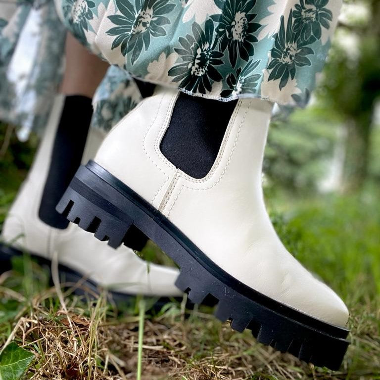 Alpe Monza Chelsea Boot 2451-WHITE