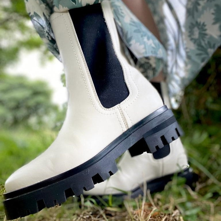 Alpe Monza Chelsea Boot 2451-WHITE