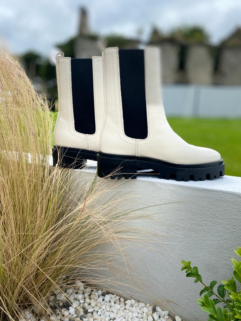 Alpe Monza Chelsea Boot 2451-WHITE
