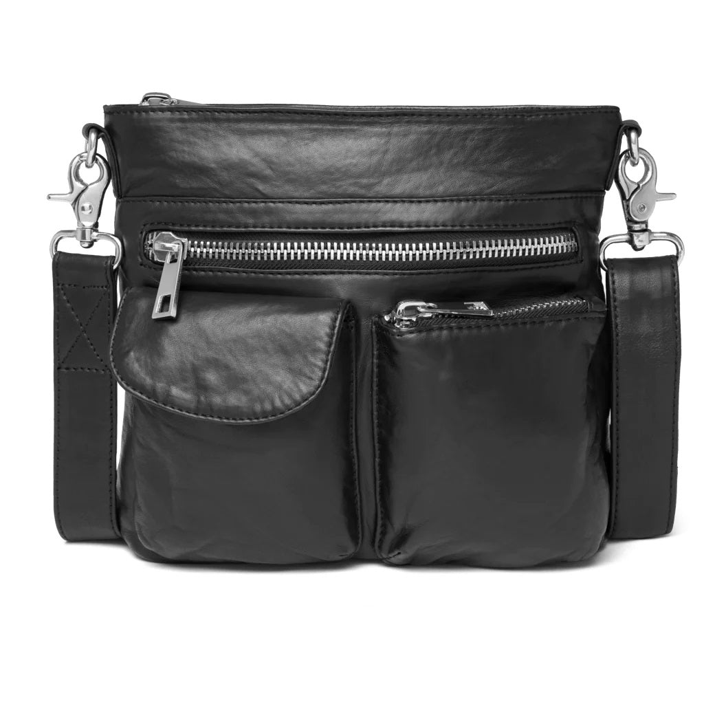 Depeche Leather Crossbody 15350-BLACK