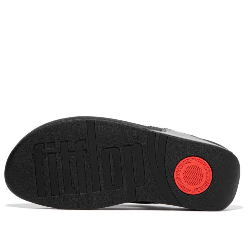 FitFlop Lulu Glitz Toe-post-BLACK