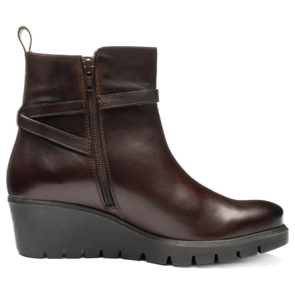 Ara Como Wedge Ankle Boots H-Fit 12-57002 Cacao Brown