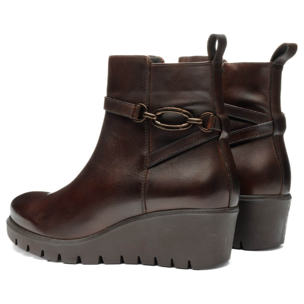 Ara Como Wedge Ankle Boots H-Fit 12-57002 Cacao Brown