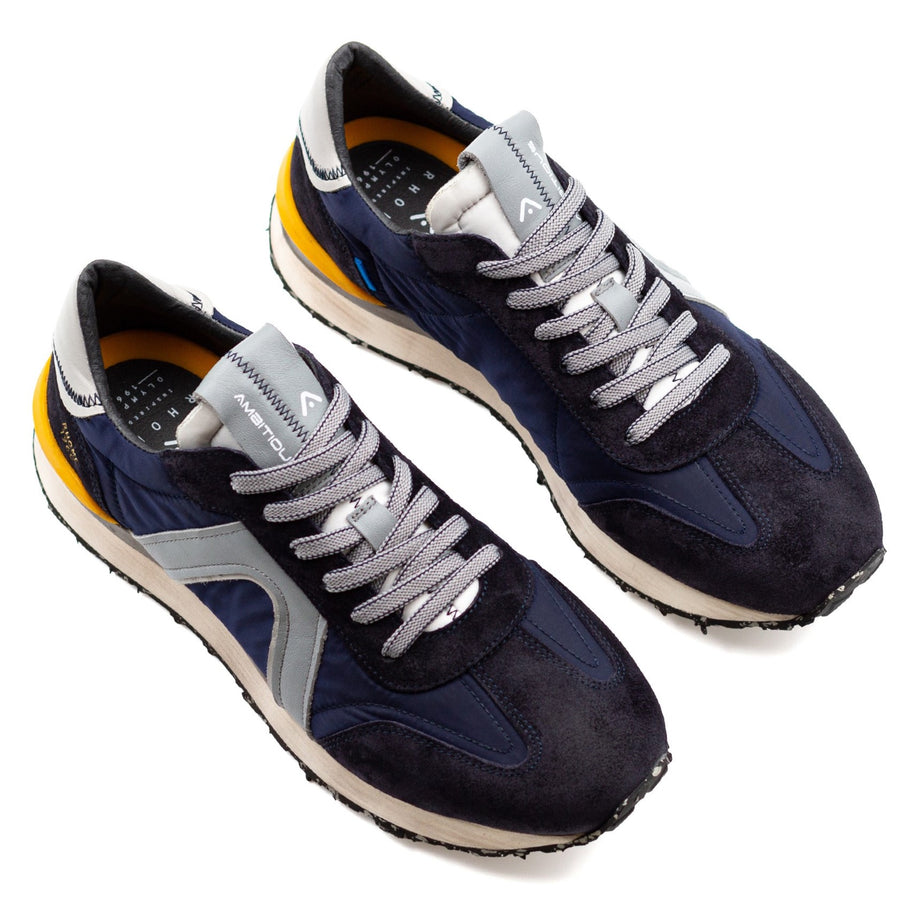 Ambitious Rhome Leather Trainer 11538-NAVY