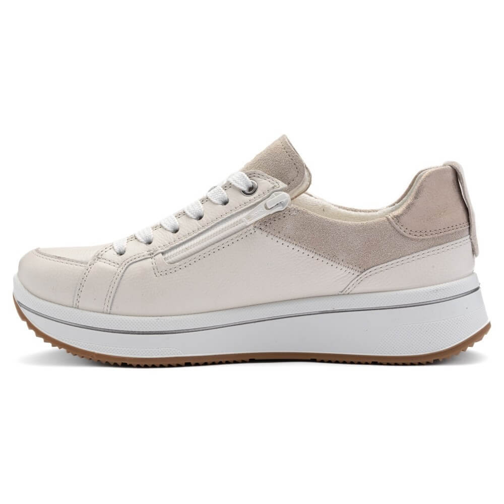  ara 12-27512 Sapporo Beige and brown sneaker on a white background