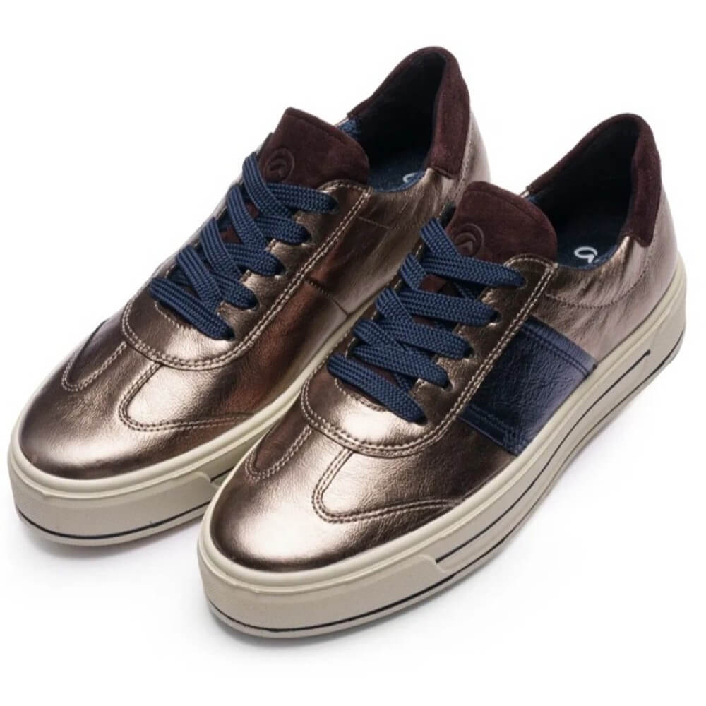 Ara Canberra 12-23012 leather trainers cashmere blue amarone h fit