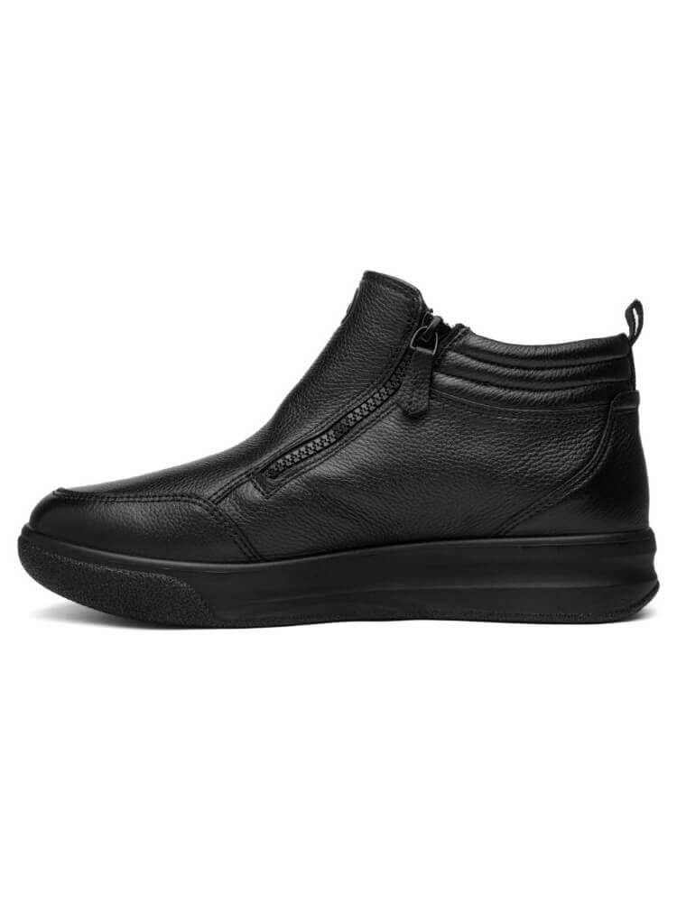 Ara Firenze 12-52008 Black Leather Ankle Boots K-Fit Extra Wide