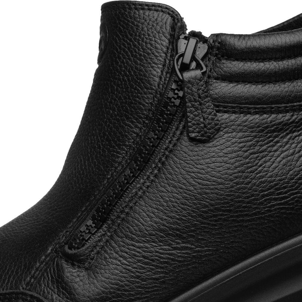 Ara Firenze 12-52008 Black Leather Ankle Boots K-Fit Extra Wide