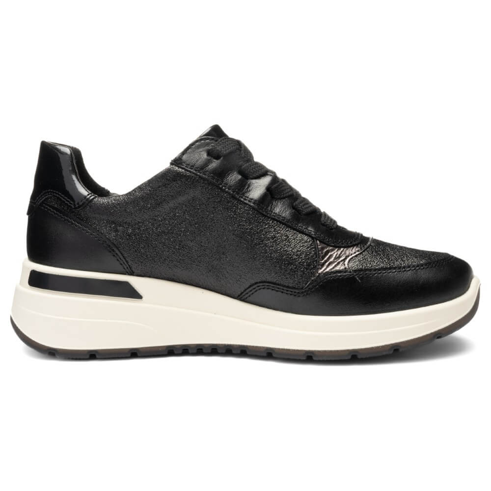 Ara Garda Wedge Trainers 12-57702 H Fit Black