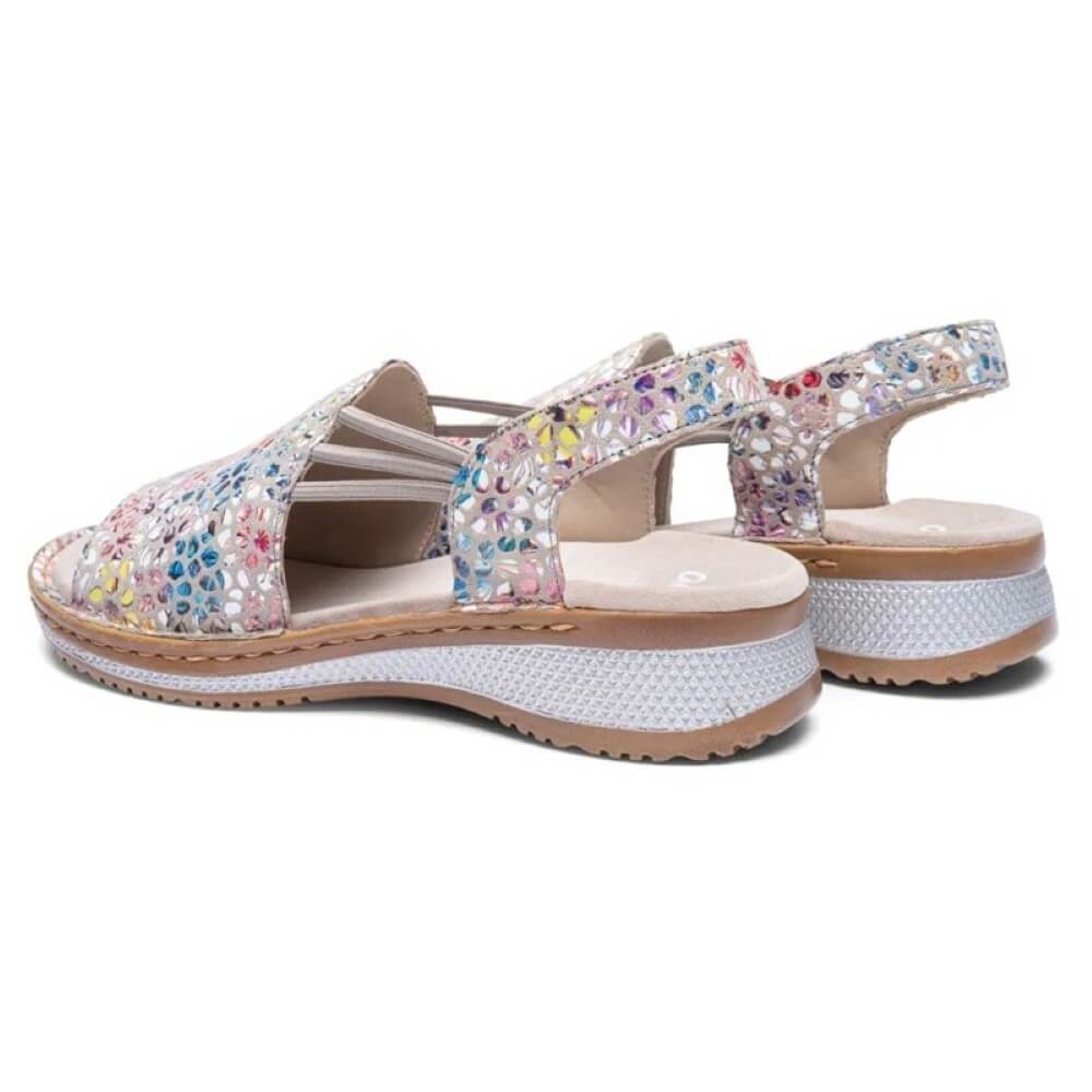 ara Multi-coloured floral sandal on a white background