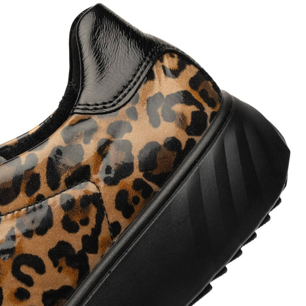Ara Monaco 12-46523 H Fit Patent Leopard Print Trainer