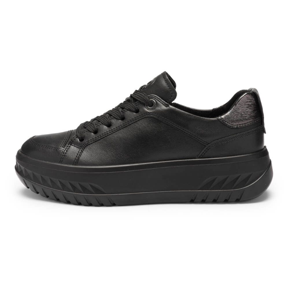 Black leather sneaker on a white background Ara Monaco 2 Trainer 12-4670