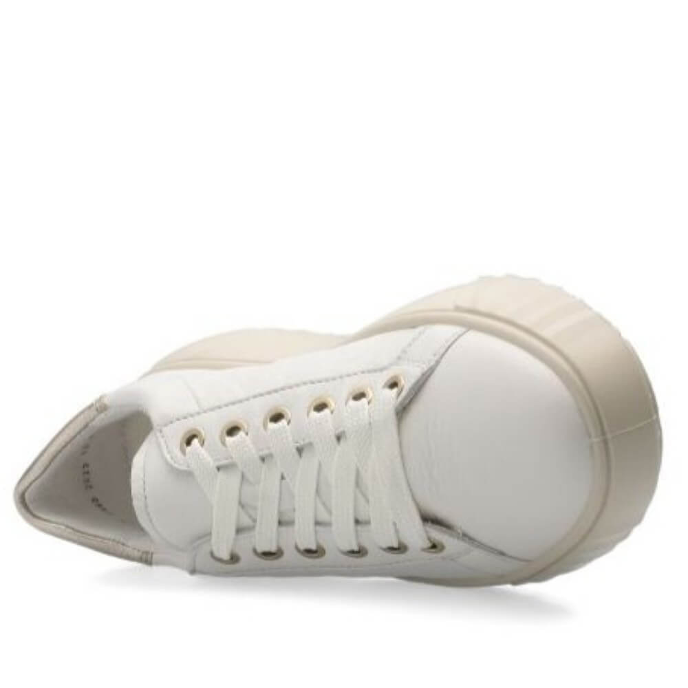 Ara Monaco 12-46523 Cream and Platinum Sneakers