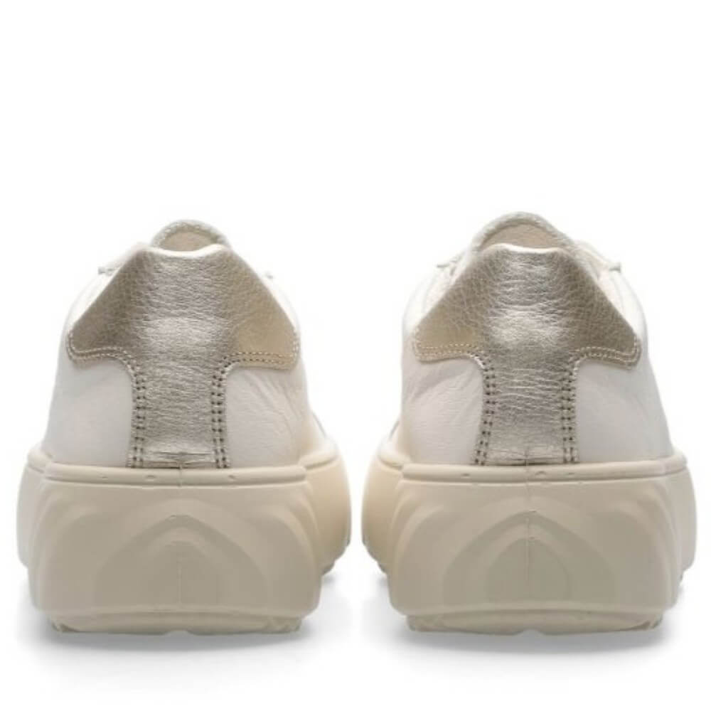 Ara Monaco 12-46523 Cream and Platinum Sneakers