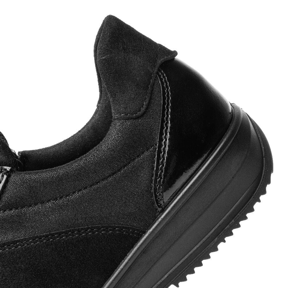 Ara Osaka 12-25532 H Fit Leather Trainer Black