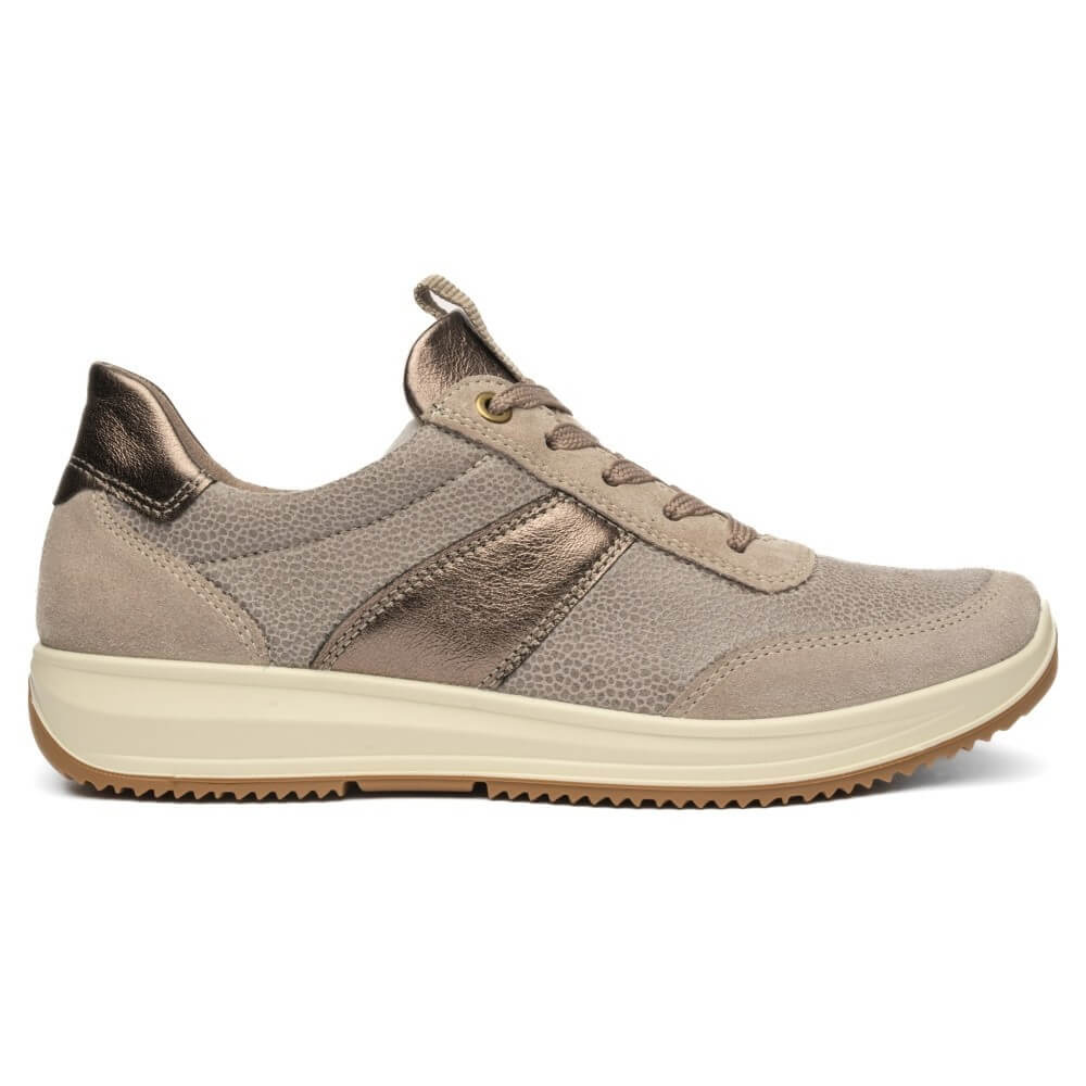 ara beige sneakers on a white background