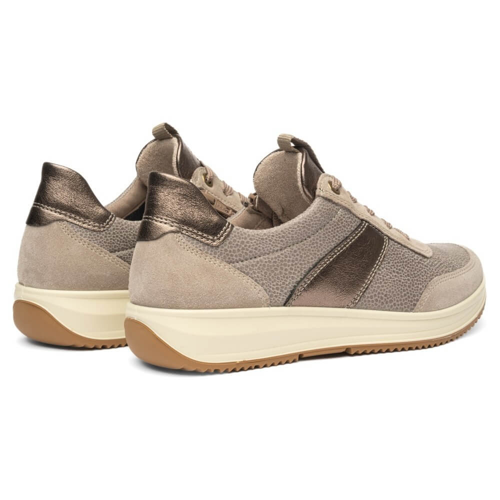 Ara Osaka 12-25532 H Fit Leather Trainer Cachemire Beige