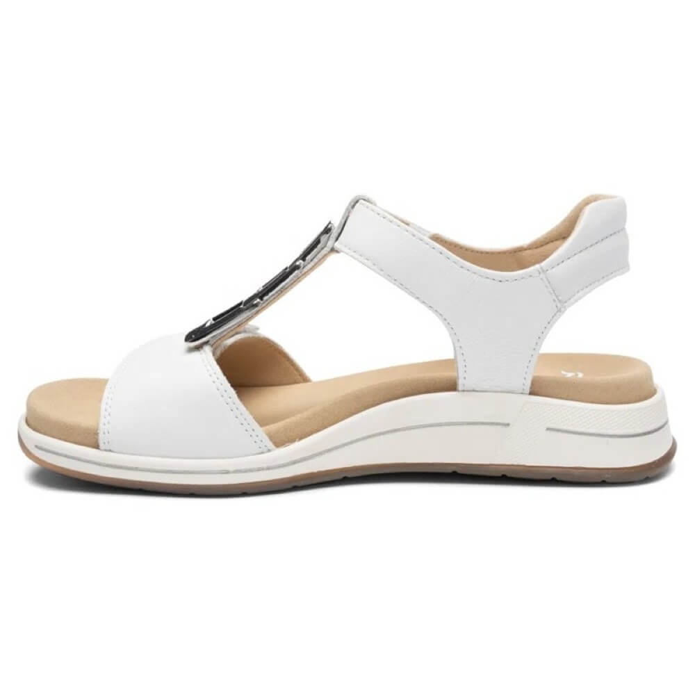 Ara Osaka 12-34804 Leather Sandal White