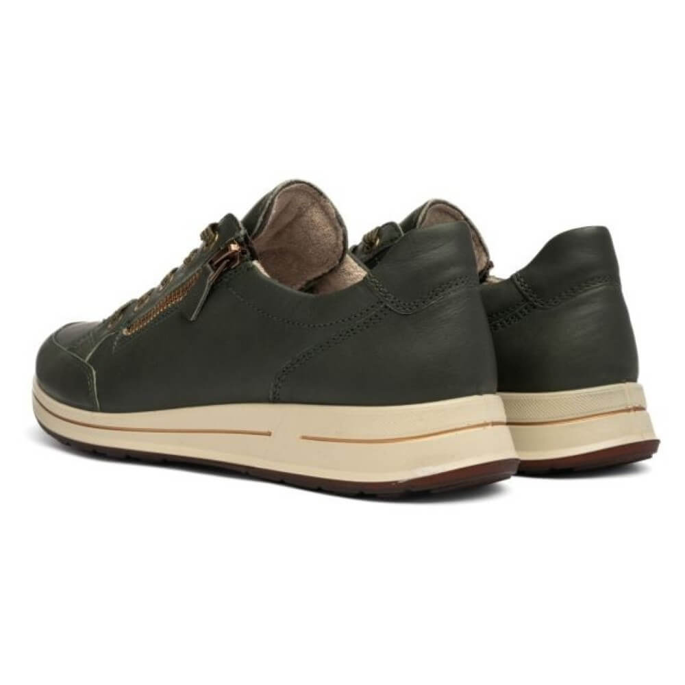 Ara Osaka 12-54801 H-Fit Fango Green Leather Trainer