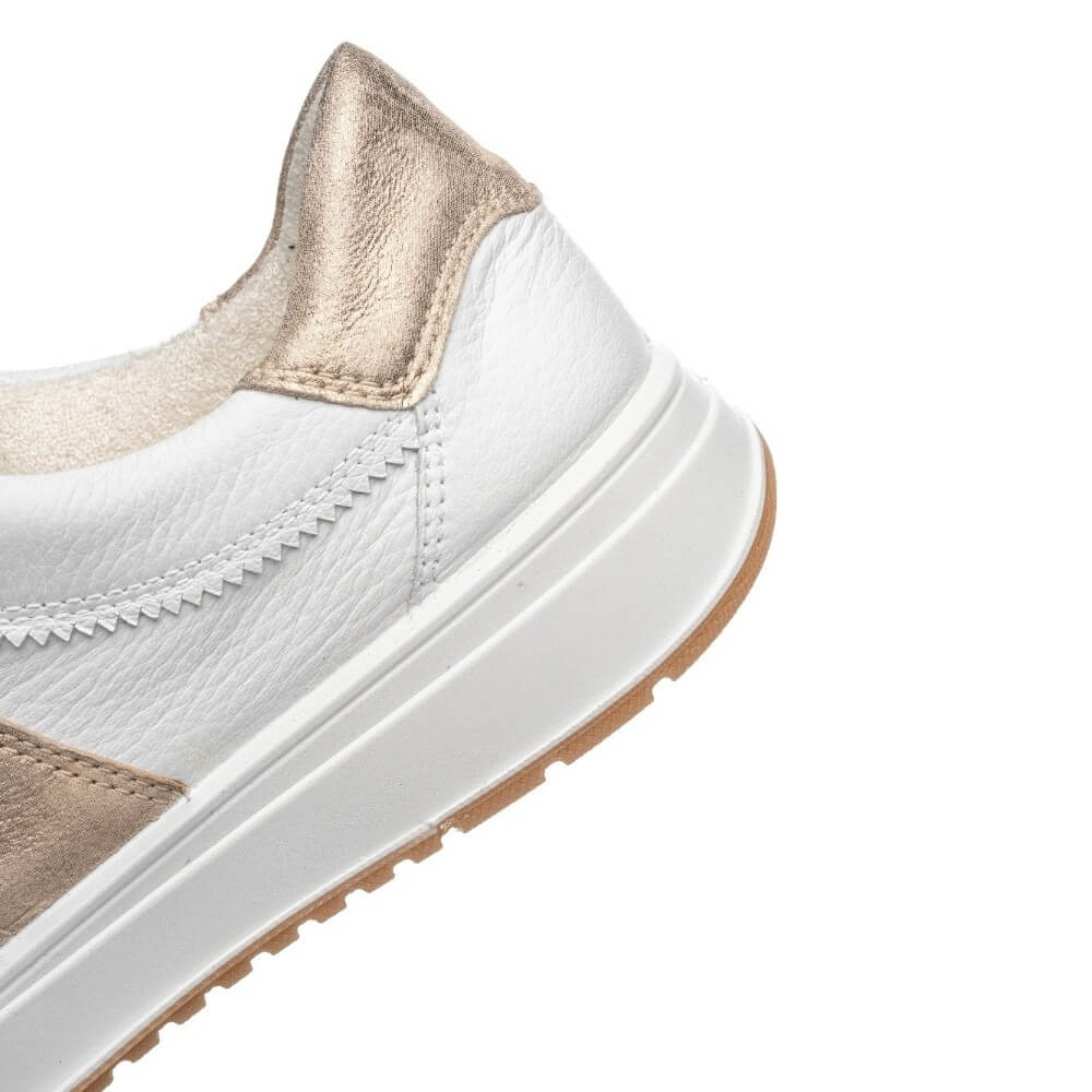 Ara Rom 12-50028 Leather Sneakers White Gold