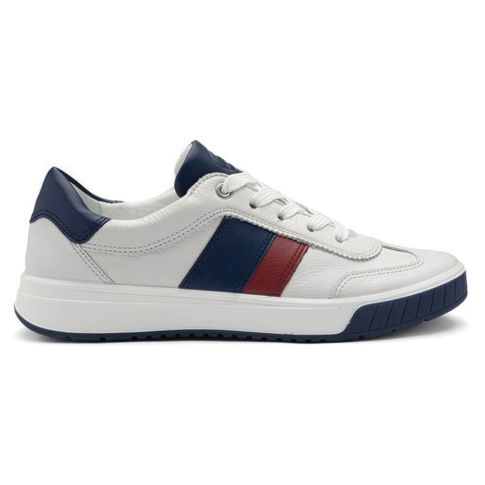Ara Rom 12-50028 Leather Sneaker Cream Navy