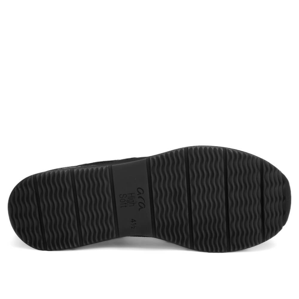 Ara Sapporo 12-27553 Black Leather Laced Trainer