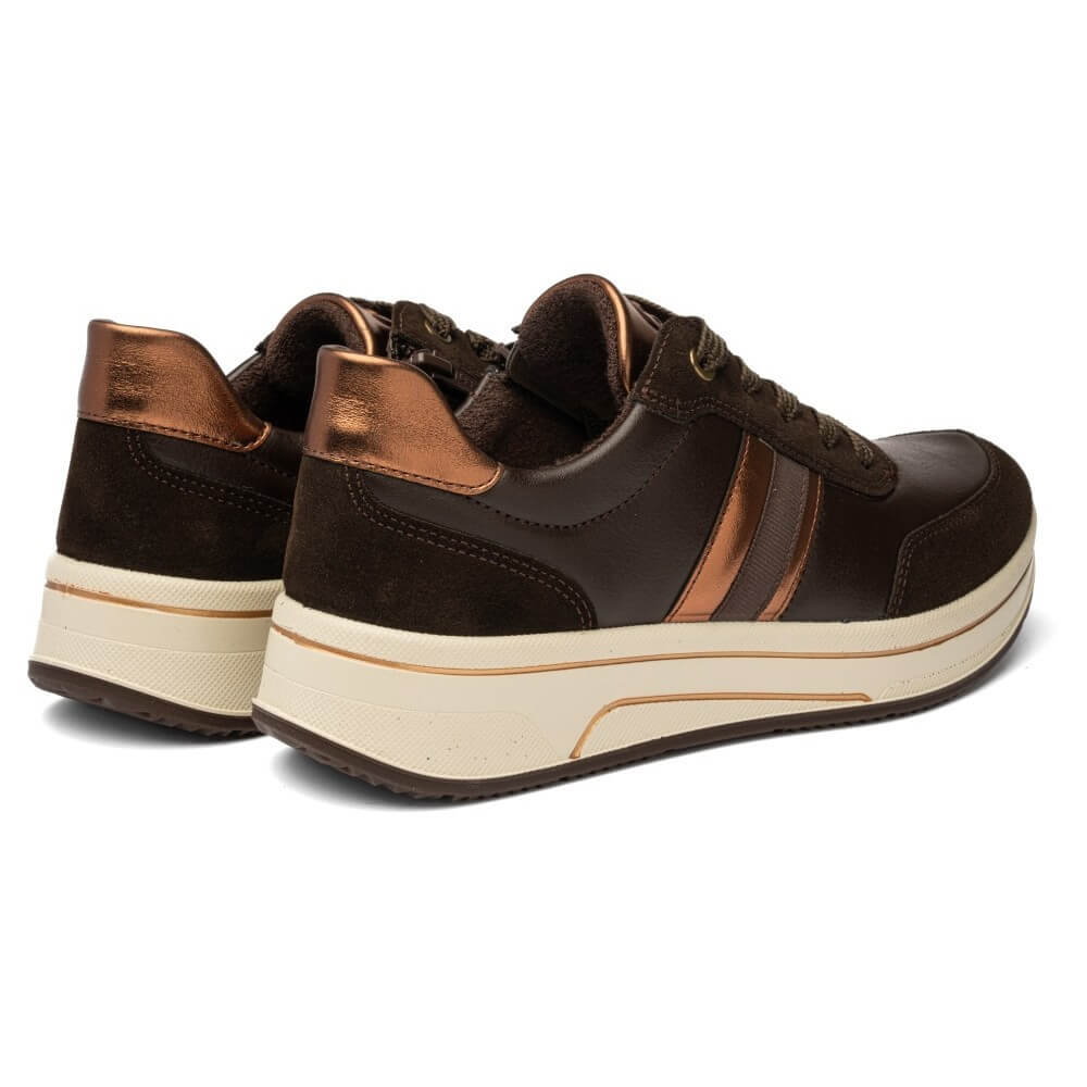 Ara Sapporo 12-27553 Brown Leather Laced Trainer