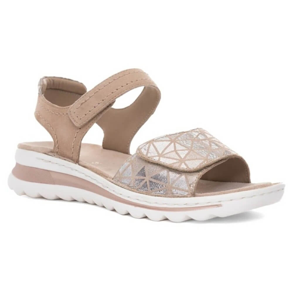 Ara Tampa 12-47207 Velcro Sandals Sand Beige Suede