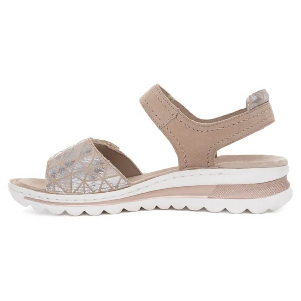 Ara Tampa 12-47207 Velcro Sandals Sand Beige Suede